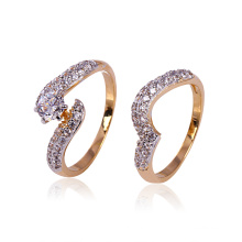 Xuping Fashion Wholesale New Design Gold-Plated Couple Rings